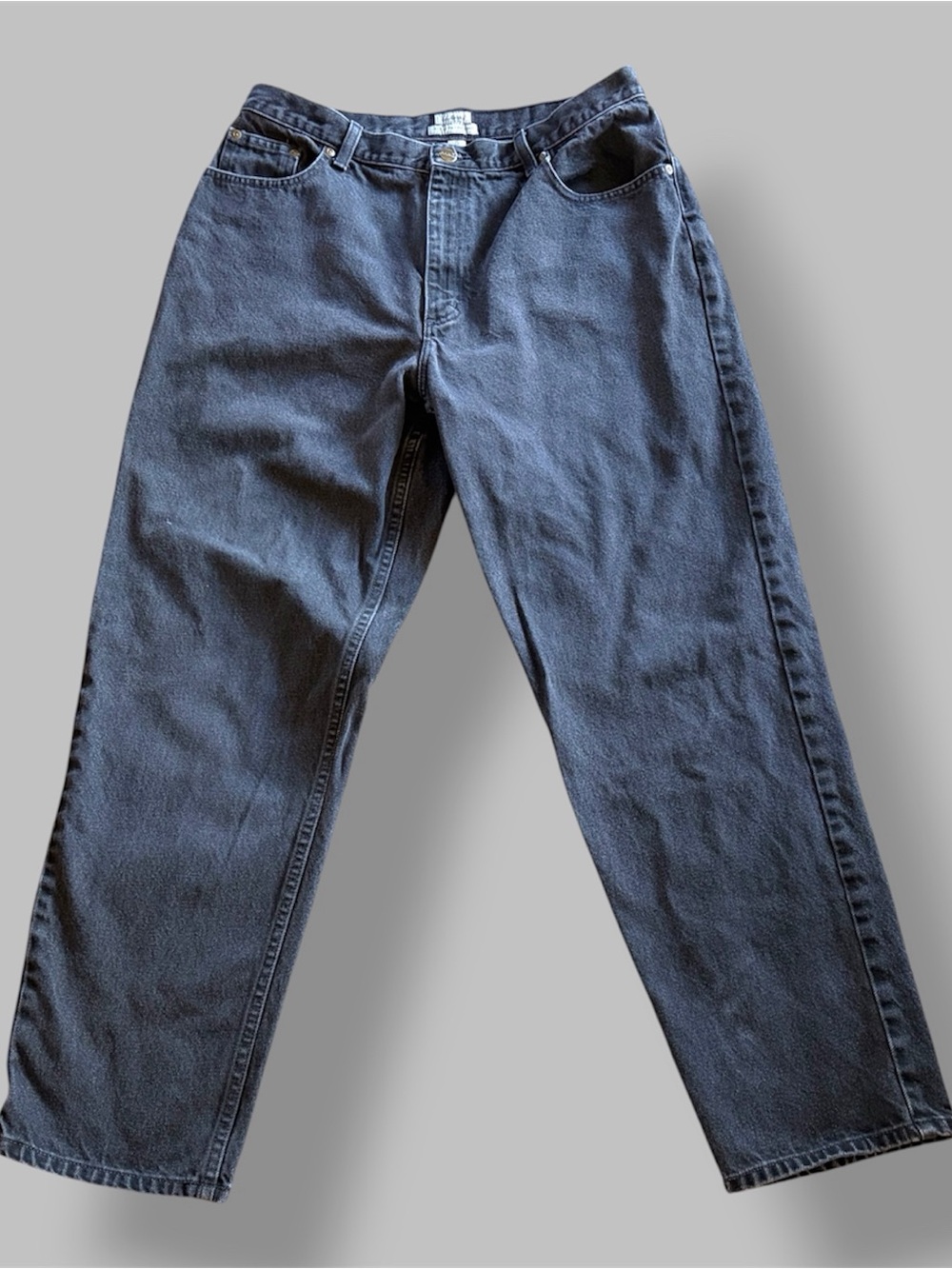 L.L. Bean Women Original Fit Relaxed Dark Grey Jeans.